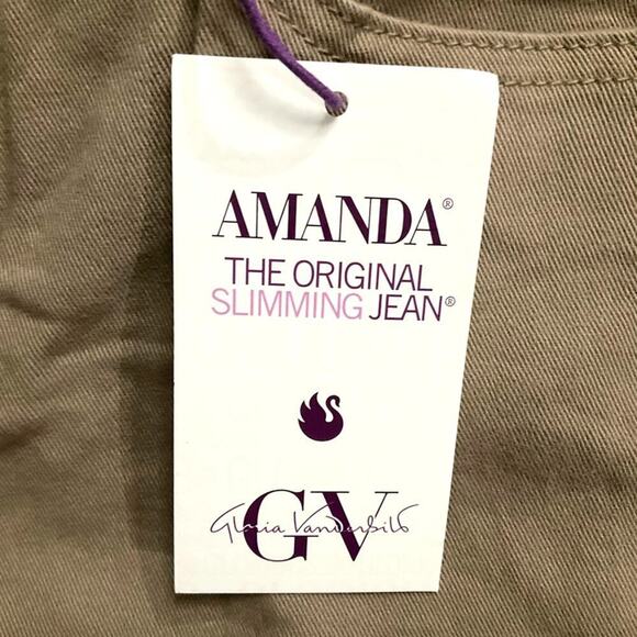 Gloria Vanderbilt Women's Amanda Denim Jean Tan Size 8 Short NWT - Picture 7 of 10